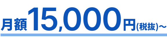 月額15,000円（税抜）〜